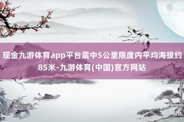 现金九游体育app平台震中5公里限度内平均海拔约85米-九游体育(中国)官方网站